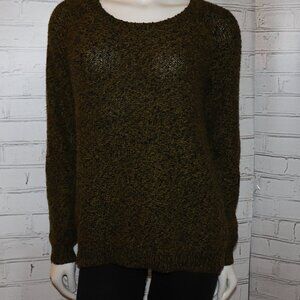 🖤🍂🧵 Brown & Black Tweed Knit Sweater · Studio Works · Size Large
